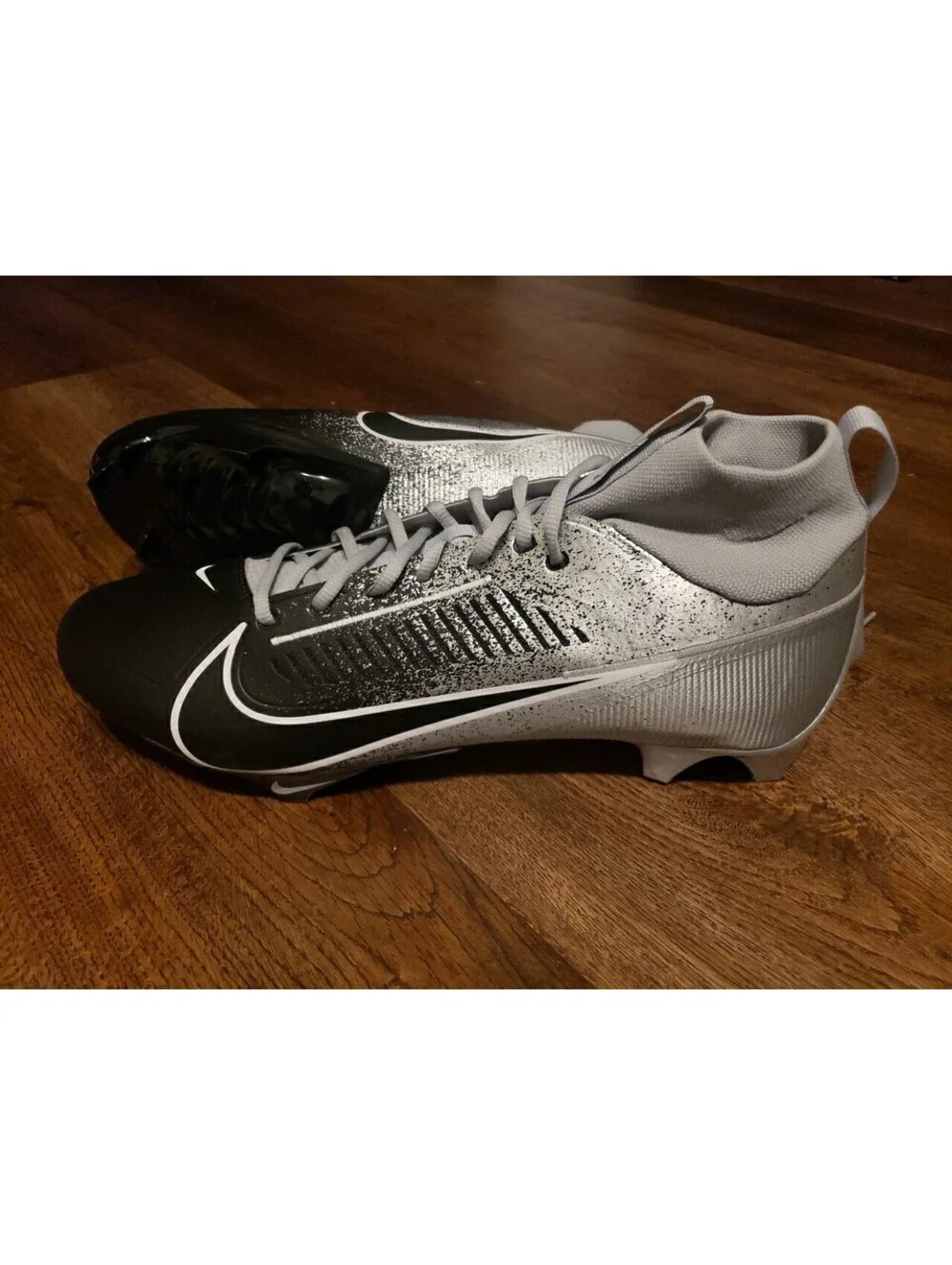 Size 16 Nike Vapor Edge Pro 360 2 Silver Black Football Cleats HF3454-003 Men's